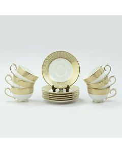 Jewel Cream 12 Pieces Tea Set