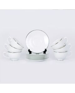 Cherry Platinum 12 Pieces Tea Set