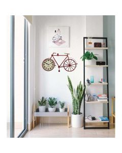 Red colored bicycle clock - Artypillar