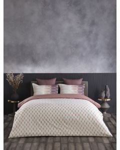 D'Decor Double Bedsheet with 2 Pillow Covers - IKKAT MISTY ROSE- EM170 (Pack of 1)