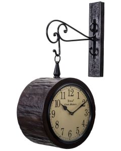 Wooden body sillipar design polish double sided clock with dome glasses - Artypillar 1