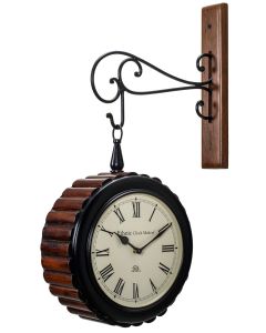 Wooden body sillipar design polish double sided clock with dome glasses - Artypillar