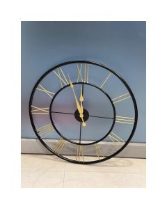 ROMAN PIPE OPEN DIAL BLACK AND GOLD WALL CLOCK - ARS360 30in - Artypillar