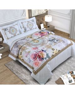 600 Thread Count Emerald Bedding King Size Bedsheet 2.75Mtr. X 2.75 Mtr. & 2 P. Cover 45Cm X 68Cm