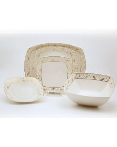 Aniella Gold 21 Pieces Dinner Set