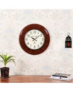 MDF WOODEN POLISH WITH DOME GLASS WALL CLOCK - ARS436 - Artypillar