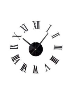 FRAMELESS OPEN DIAL ROMAN NUMBER BIG WALL CLOCK IN BLACK COLOR WALL CLOCK - ARS452 - Artypillar