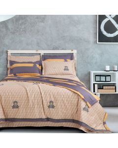 Venice Streets Printed Duvet Sets - King Size Bedsheet 2.75Mtr. X 2.75 Mtr. & 1 King Size Quilt 2.28 mtr x 2.75 mtr & 2 Standard Size Pillow covers 45 cm x 68 cm