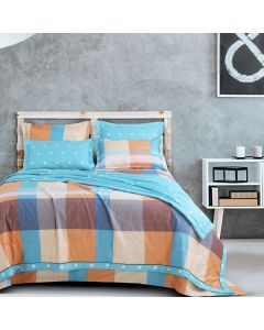 Fusion geometric design Bedding King Size Bedsheet 2.75Mtr. X 2.75 Mtr. & 2 P. Cover 45Cm X 68Cm
