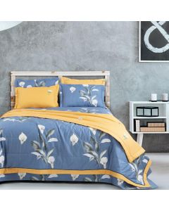 Venice Streets Printed Duvet Sets King Size Bedsheet 2.75Mtr. X 2.75 Mtr. & 1 King Size Quilt 2.28 mtr x 2.75 mtr & 2 Standard Size Pillow covers 45 cm x 68 cm