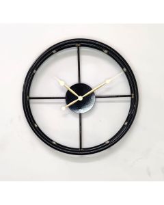 IRON METAL OPEN DIAL DOUBLE PIPE WALL CLOCK - ARS475 - Artypillar