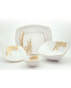 Arabella Gold 35 Pieces Dinner Set