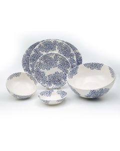 Blue Leaf 35 Pieces Dinner Set