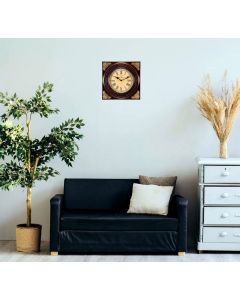 Flower Embossed Square Wall Clock - Artypillar