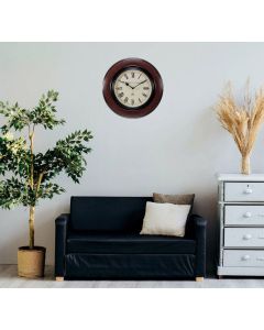 Hand Carved Brown Wooden Wall Clock - Artypillar