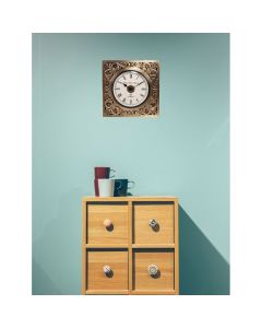 Hand Carved Square Shaped Wall Clock - Artypillar