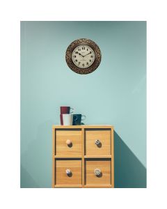 Hand Carved Flower Embellished Wall Clock - Artypillar