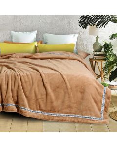 The Almond Beige Mushy Blanket - Double Blanket 2.00 Mtr X 2.50 Mtr