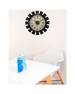 Classic Black Hand Carved Wall Clock - Artypillar