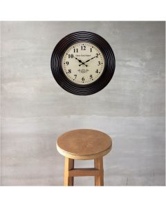 Rings Designed Brown Polished Wall Clock - Artypillar