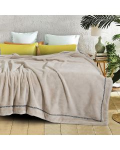 The Neutral Beige Mushy Blanket - Double Blanket 2.00 Mtr X 2.50 Mtr