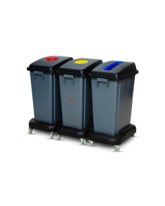 Dustoff Garbage Bin with Waste Classification 60 Litre x 3