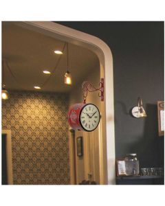 Red emboss painting double sided Iron Clock - Artypillar