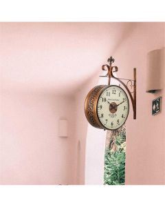Magnificent copper finished iron clock - Artypillar