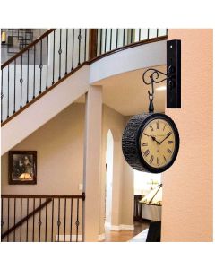 Brown Color wood double sided wooden clock - Artypillar