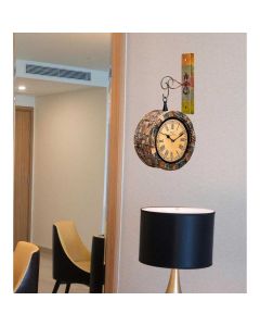 Recycle multi color wood fit double sided wooden clock - Artypillar