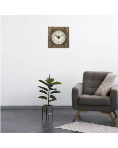 Four Buddha design square case wooden wall clock - Artypillar