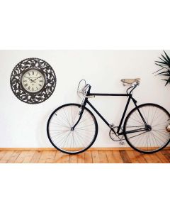 Full hand carving and distress brown polish wall clock - Artypillar