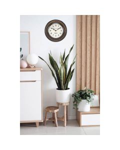 Hand carved triangular designed round wall clock - Artypillar