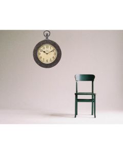 Block work in polish with iron hook wooden wall clock - Artypillar