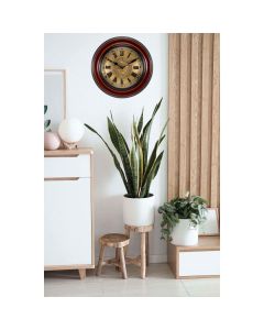 Brown color sun design dial round clock - Artypillar