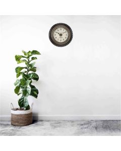 Royal design round wooden wall clock - Artypillar