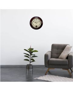 Dual tone brown polish pendulam wall clock - Artypillar