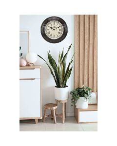 Basic lining design round wooden wall clock - Artypillar
