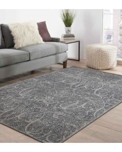 Castle Vineyard Neo Classical Carpet Silver Grey