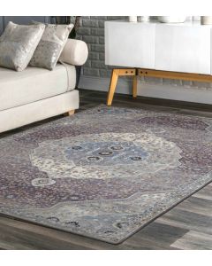 Castle Medallion Neo Classical Carpet L.Purple