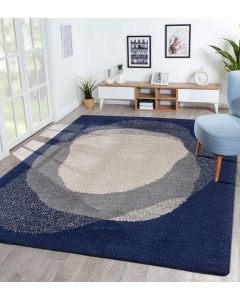 Royal Nomadic Modern Abstract Carpet Indigo