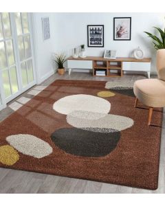 Royal Nomadic Modern Abstract Carpet Brown and Black