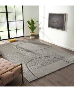 Reflexion Modern Abstract Carpet Taupe and Grey