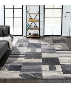 Bella Geometric Carpet Grey