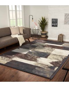 Bella Geometric Carpet Beige Brown