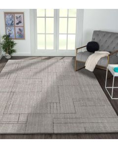 Dune Geometric Carpet Grey