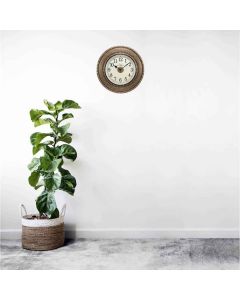 Completely carved Flower design brass wall clock - Artypillar