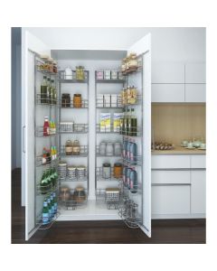 4 Tier -Cargo Duo Basket Holder Frame and Pull out basket & Door shelf- Minimum inside Carcase height - 1215 mm- For outer cabinet Width 600 mm