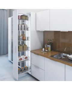 5 Layer - Cargo Larder comes with Basket holder, Runner - 80 kg , Frame and Stainless Steel wire baskets