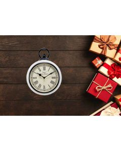 White colored clock with hook - Artypillar